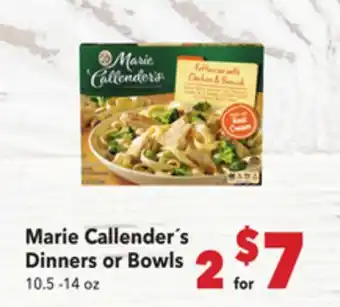 Vallarta Supermarkets Marie Callender´s Dinners or Bowls offer