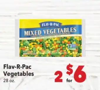 Vallarta Supermarkets Flav-R-Pac Vegetables offer