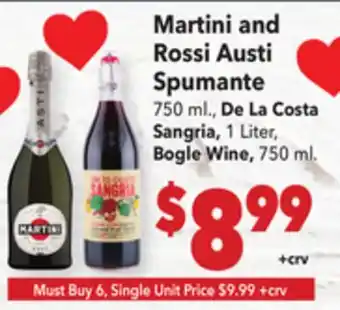 Vallarta Supermarkets Martini and Rossi Austi Spumante offer