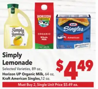 Vallarta Supermarkets Simply Lemonade offer