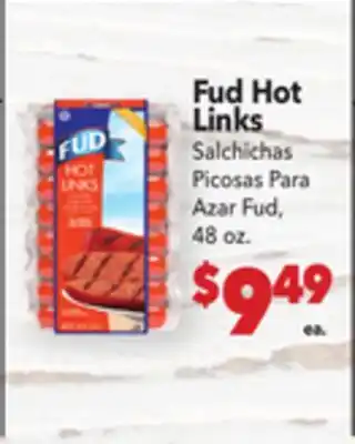 Vallarta Supermarkets Fud Hot Links/Salchichas Picosas Para Azar Fud offer