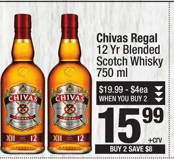 Super King Markets Chivas Regal 12 Yr Blended Scotch Whisky offer