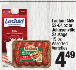 Super King Markets Lactaid Milk 52-64 oz or Johnsonville Sausage 19 oz offer