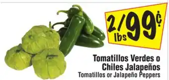 El Super Tomatillos or Jalapeño Peppers offer