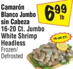 El Super 16-20 Ct. Jumbo White Shrimp Headless offer