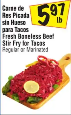 El Super Fresh Boneless Beef Stir Fry for Tacos offer