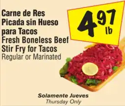 El Super Fresh Boneless Beef Stir Fry for Tacos offer