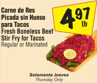 El Super Fresh Boneless Beef Stir Fry for Tacos offer