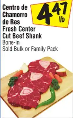 El Super Fresh Center Cut Beef Shank offer