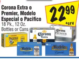 El Super Corona Extra o Premier, Modelo Especial o Pacifico offer