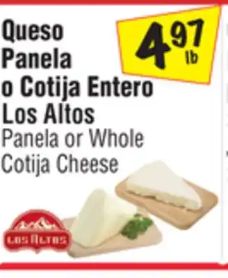 El Super Los Altos Panela or Whole Cotija Cheese offer