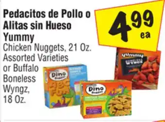 El Super Chicken Nuggets, 21 Oz. Assorted Varieties or Buffalo Boneless Wyngz, 18 Oz offer