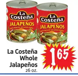 Foodmaxx La Costeña Whole Jalapeños offer