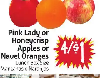 Foodmaxx Pink Lady or Honeycrisp Apples or Navel Oranges offer