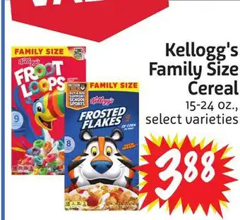 Foodmaxx Kellogg's Family Size Cereal offer