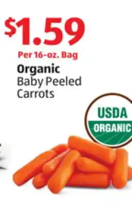 Aldi Organic Baby Peeled Carrots offer