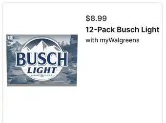 Walgreens 12-Pack Busch Light offer