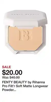 Kohl's FENTY BEAUTY by Rihanna Pro Filt'r Soft Matte Longwear Powder Foundation offer