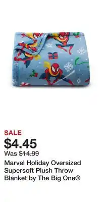 Kohl's Marvel Holiday Oversized Supersoft Plush Throw Blanket by The Big One offer