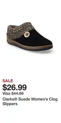 Kohl's Clarks Suede Women's Clog Slippers offer