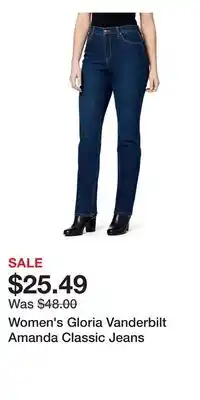 Kohl's Women's Gloria Vanderbilt Amanda Classic Jeans offer