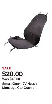 Kohl's Smart Gear 12V Heat + Massage Car Cushion offer