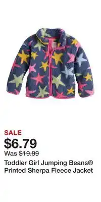 Kohl's Toddler Girl Jumping Beans Printed Sherpa Fleece Jacket offer