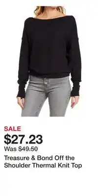 Nordstrom Treasure & Bond Off the Shoulder Thermal Knit Top offer