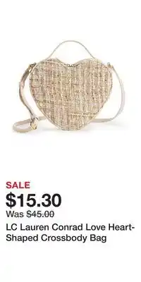 Kohl's LC Lauren Conrad Love Heart-Shaped Crossbody Bag offer