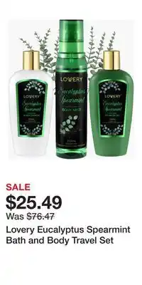 Nordstrom Lovery Eucalyptus Spearmint Bath and Body Travel Set offer