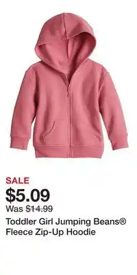 Kohl's Toddler Girl Jumping Beans Fleece Zip-Up Hoodie offer