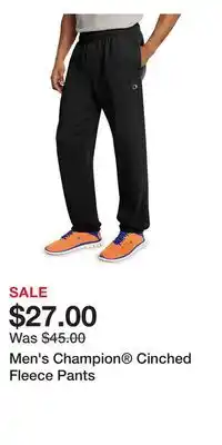 Kohl's Men's Champion Cinched Fleece Pants offer