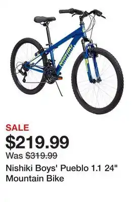 Dick's Sporting Goods Nishiki Boys' Pueblo 1.1 24 Mountain Bike offer