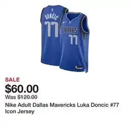 Dick's Sporting Goods Nike Adult Dallas Mavericks Luka Doncic #77 Icon Jersey offer