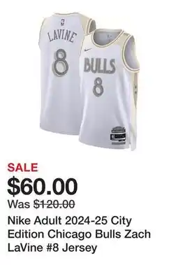 Dick's Sporting Goods Nike Adult 2024-25 City Edition Chicago Bulls Zach LaVine #8 Jersey offer