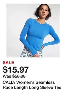 Dick's Sporting Goods CALIA Women's Seamless Race Length Long Sleeve Tee offer