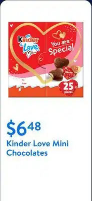 Walmart Kinder Love Mini Chocolates offer