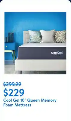 Walmart Cool Gel 10 Queen Memory Foam Mattress offer