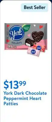 Walmart York Dark Chocolate Peppermint Heart Patties offer