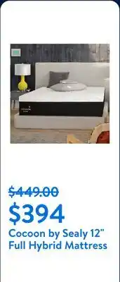 Walmart Cocoon by Sealy 12 Full Hybrid Mattress offer