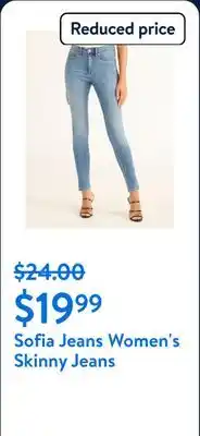 Walmart Sofia Jeans Women's Skinny Jeans offer