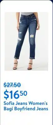 Walmart Sofia Jeans Women's Bagi Boyfriend Jeans offer