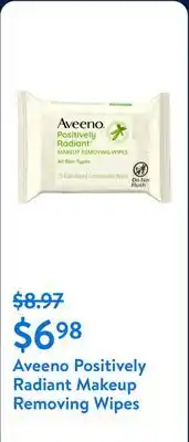 Walmart Aveeno Positively Radiant Makeup Removing Wipes offer