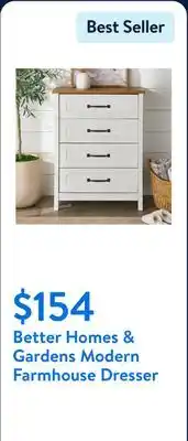 Walmart Better Homes & Gardens Modern Farmhouse Dresser offer