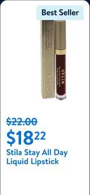 Walmart Stila Stay All Day Liquid Lipstick offer