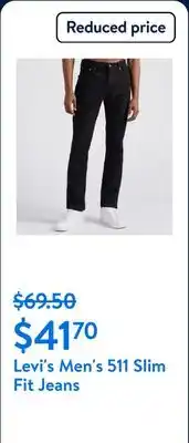 Walmart Levi's Men's 511 Slim Fit Jeans offer