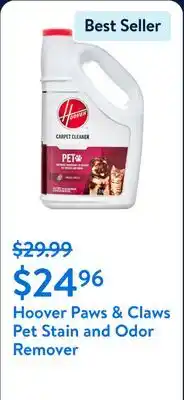 Walmart Hoover Paws & Claws Pet Stain and Odor Remover offer