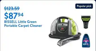 Walmart BISSELL Little Green Portable Carpet Cleaner offer