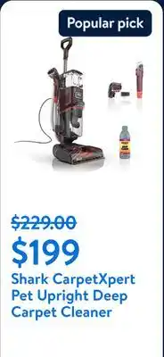 Walmart Shark CarpetXpert Pet Upright Deep Carpet Cleaner offer