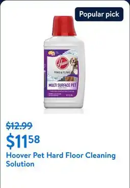 Walmart Hoover Pet Hard Floor Cleaning Solution offer